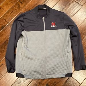 Under Armour Miami Ohio University Gray Zipper Front Workout Jacket USED